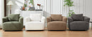360° Swivel Barrel Sofa Chair with Throw Pillow, Chenille Upholstered Accent Chair, Beige, 38.2'