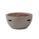 27' Bowl Shaped MGO 40,000 BTU Propane Fire Pit, Light Grey (Tank Cover not Included)