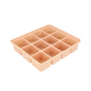 Baby Food Storage Silicone Cubes with Clip-On Lid Freezer Tray Baby Food Soups Purees Ice Easy and Safe Design Made in Korea(12 Sand Beige) by TinyTreasures Baby Boutique