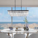 Rectangular Crystal Chandelier Adjustable