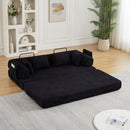 Convertible Sleeper Sofa Bed With Cylindrical Pillow by HouseOfZazla