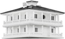 Clubhouse Bird House with Decorative Post Mounting Bracket by GreenHaven Gardens