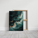 Celestial Drift in Emerald and Gold