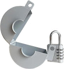 Door Knob Lockout Device (Matt Silver, 1 Padlock). Door Handle Lock - Prevents Doorknobs from Turning and Access to Keyhole. Childproof Door Knob Cover. by TinyTreasures Baby Boutique