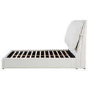 Corwyn - Queen Upholstered Panel Bed With Headboard Pillows - White by HouseOfZazla