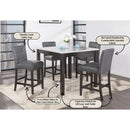 Leon - Bar Table And 4 Bar Stools - Espresso / White by HouseOfZazla