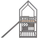 Twin Over Twin House Bunk Bed With Convertible Slide, Storage Staircase by HouseOfZazla