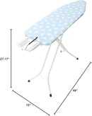 Brabantia Size B Ironing Board (49x15 in) 7 Height Options, Adjustable Steam Iron Rest Holder (Fresh Breeze) Non-Slip Feet, Anti-Collapse Child Locks by CozyNest Decor