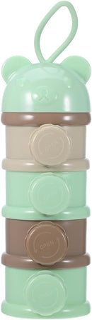 IMIKEYA Stackable Formula Dispenser - 4-Layer Milk Powder Container for Travel Light Green by TinyTreasures Baby Boutique