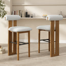 Renee Indoor Wooden Upholstered Barstool by HouseOfZazla