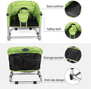 Booster Seat for Dining Table: Portable Toddler Booster Chair with Safety Buckle and Height Adjustable, Foldable Baby Feeding Chair, Kids High Chair Booster Seat for Kitchen Home Travel - Green by TinyTreasures Baby Boutique