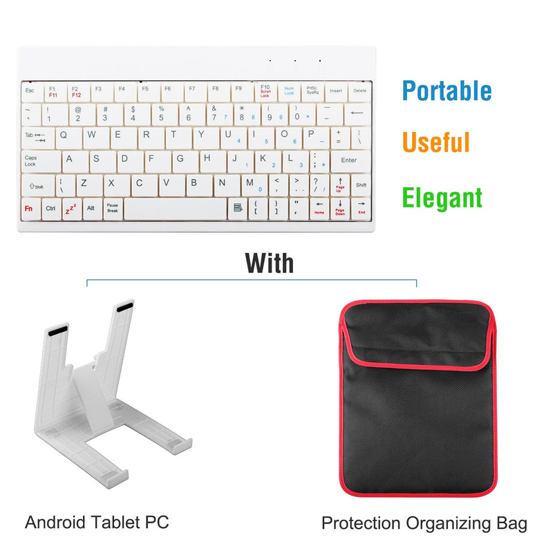 80 Keys Wired Keyboard Mini USB Connector Keyboard Portable Durable Keyboard w/ Carry Bag Tablet Stand for Android Window Tablet, photo 4 of 8