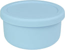 XU&PEIQI Silicone Lunch Bowls Bento Box with Lid Round Food Containers Microwave Refrigerator Safe Bowls Fruit Container Sealed Against Leakage,BPA-Free. 24 oz.(Baby blue) by TinyTreasures Baby Boutique