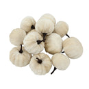 Velvety Pumpkin In Mesh Bag, Bag / 12, For Holiday Harvest Festival Fall Festival & Thanksgiving (Set of 4) - White by HouseOfZazla