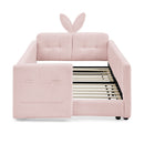 Cute Rabbit Ear Upholstered Platform Bed Frame With Safety Rail by HouseOfZazla