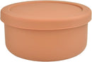 XU&PEIQI 24oz Covered Silicone Lunch Salad Bowl, Round Fruit & Snack Container, Perfect for Meal Prep & Leftovers, Soup & Stew Storage, Safe for Microwave, Fridge, Dishwasher, BPA-Free.(Brown) by TinyTreasures Baby Boutique
