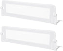 BABY JOY Double Sided Bed Rail Guard, 2 Pack, Extra Long, Swing Down for Convertible Crib, Folding Baby Safety Bedrail for Kids Twin Full Size Queen King Mattress, Rails for Toddlers (White, 60") by TinyTreasures Baby Boutique