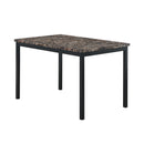 Faux Marble Top With Metal Frame Dinette Table - Black by HouseOfZazla
