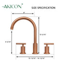 Two-Handle Copper Widespread Bathroom Sink Faucet-AK41566C