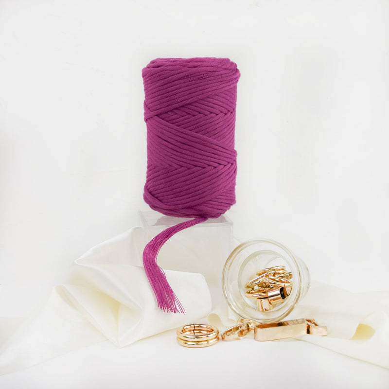 COTTON - VISCOSE ROLL 4 MM - RASPBERRY COLOR | LIMITED EDITION
