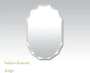 Single Beveled Edge Frameless Wall Mount Bathroom Vanity Mirror, 24” X 36”|Silver| by CozyNest Decor