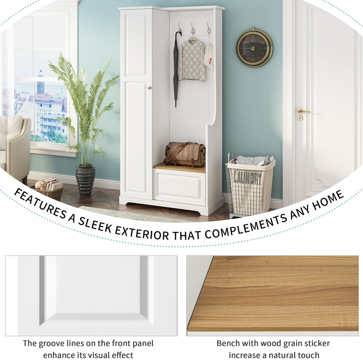 Stylish Design Hall Tree with Flip-Up Bench, photo 4 of 10