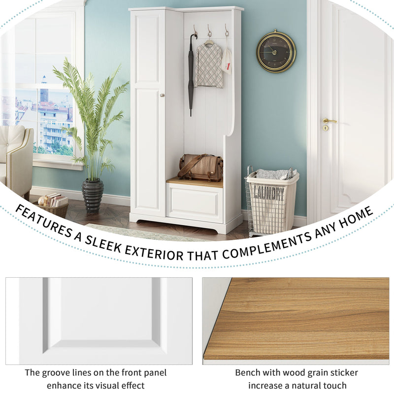 Stylish Design Hall Tree with Flip-Up Bench, photo 4 of 10
