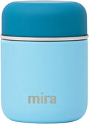 MIRA 9oz Insulated Food Jar Thermo for Hot Food & Soup, Compact Stainless Steel Vacuum Lunch Container - Sky Blue by TinyTreasures Baby Boutique