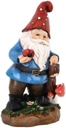 Topadorn Garden Gnome Statue LED Light Solar Energy Gnome Figurine with Ladybug on Hand Mushroom for House, Lawn Decor 11 Inch by GreenHaven Gardens