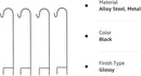 Ashman Shepherd's Hooks 35 Inch (40 Per Pack), Black, Made of Premium Metal for Hanging Solar Lights, Bird Feeders, Mason Jars, Christmas Lights, Lanterns, Garden Stakes and Wedding Décor. by GreenHaven Gardens