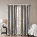 Knitted Jacquard Damask Total Blackout Grommet Curtain Panel by HouseOfZazla
