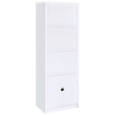 Laughlin 4-shelf Engineered Wood Media Tower White