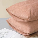 CaliTime Throw Pillow Covers Decorative 20 X 26 Inches Pack of 2 Cozy Chenille Standard Pillow Shams Cases for Couch Sofa Bed Living Room Home Dusty Pink by CozyNest Decor