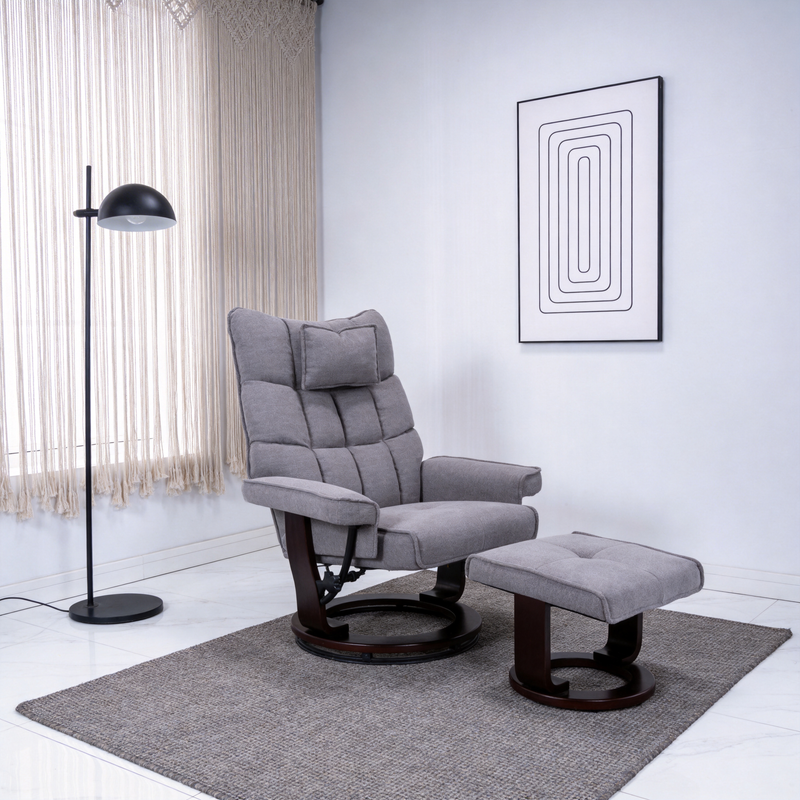 8-Point Massage Recliner with Ottoman, photo 2 of 5