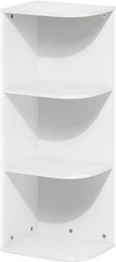 Furinno Pasir 3-Tier Corner Open Shelf Bookcase, White by TinyTreasures Baby Boutique