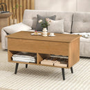 31.5 Inch Lift-Top Coffee Table with Hidden Storage and 2 Open Shelves by LJGDeals