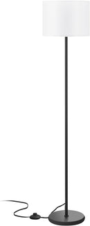 Modern Floor Lamp Simple Design with White Shade, Foot Pedal Switch, 60" Small Tall Lamps for Living Room Bedroom Office Dining Room Kitchen, Black Pole Lamp(Without Bulb) by CozyNest Decor