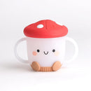 Itzy Ritzy Toddler Snack Cup - Spill-Proof Snack Cup for Toddlers with Soft Silicone Lid for Easy Food Access - Easy-To-Hold Kids Snacks Container With Handles - Ideal for 12 months & Up (Mushroom) by TinyTreasures Baby Boutique