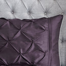 7-Piece Queen 100% Polyester Pieced Pleated Tufted Comforter Set