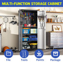 Metal Garage Storage Cabinet With Wheels Heavy Duty Tool Storage Cabinet - Brushed Nickel by HouseOfZazla