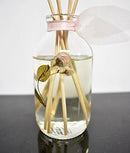 LOVSPA Reed Diffuser Set, Pink Peony Scented Oil Diffuser with Sticks, Home Fragrance Accessories for Bathroom Shelf Decor, Aroma Diffusers for Home or Office Desk, USA Made by CozyNest Decor