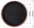 7" Decorative Heavy Duty Tray/Saucer (2 Pack) Rustic Medieval/French Country Look, Pot/Planter Base for Indoor/Outdoor Decor Use. Long Lasting, Reusable Light Weight (7 inches, Copper) by GreenHaven Gardens