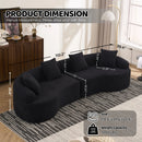 4 Seater Sofa With Fabric, 30D, 60 Hardness Full Sponge, 4 Pillow For Living Room, Home Furniture Sleeper Sectional Sofa For Apartment by Unique Piece Furniture