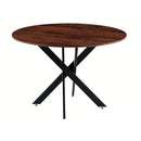 Mid-Century Dining Table For 4 - 6 People With Round Table Top, Pedestal Dining Table, End Table Leisure Coffee Table, Cross Leg by HouseOfZazla