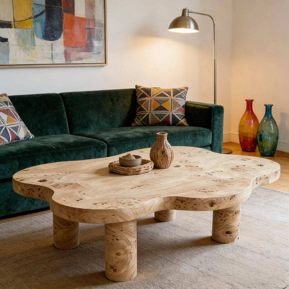 Cloud Shaped Coffee Table With 4 Round Legs, photo 11 of 24