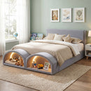 Queen Size Upholstered Platform Bed Frame