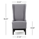 Alight Upholstered Dining Chair With High Back And Birch Wood Legs (Set of 2)