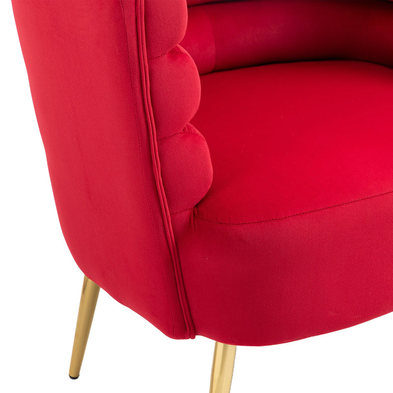 Accent Chair, leisure single chair with Golden feet