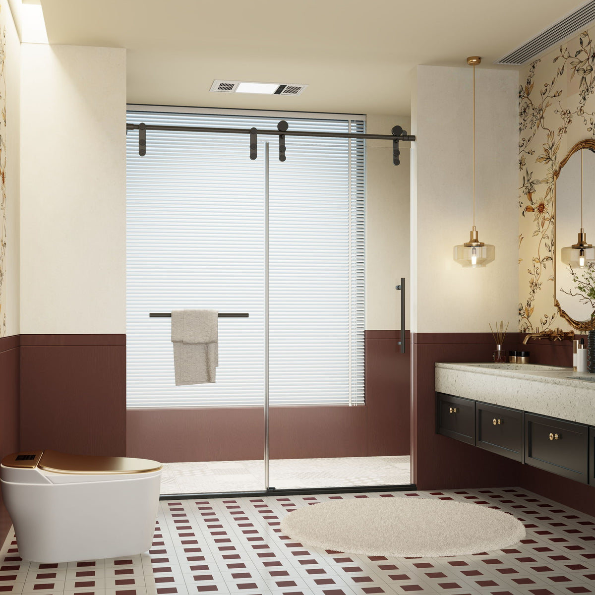 Frameless Single Sliding Shower Doors With Towel Rail & Handle, photo 21 of 40