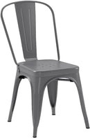 Amazon Basics Metal Dining Chairs, 4 Count, Dark Grey, 20.1 x 17.1 x 33.5 inches by CozyNest Decor